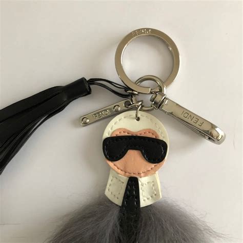 fendi lagerfeld charm|FENDI KARL LAGERFELD Bag Charm Keychain .